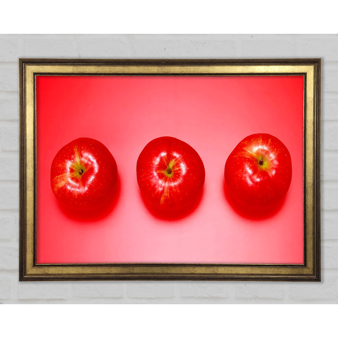 Red Apple Trio - Einzelne Bilderrahmen Kunstdrucke