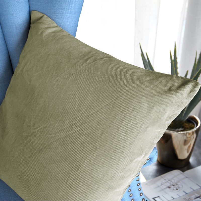 Housse de coussin carré, 20 po X 20 po, Sauge