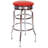 Retro Home Double Ring Chrome Pan Swivel 30" Bar Stool-10955886