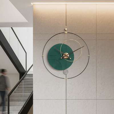 Horloges murales analogiques rondes vertes