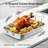 Stainless Steel Roasting Pan with V-Shaped Rack, Heavy Duty Rectangular Roaster with Riveted Handles for Turkey Chicken Ribs Vegetables, Dishwasher Safe
