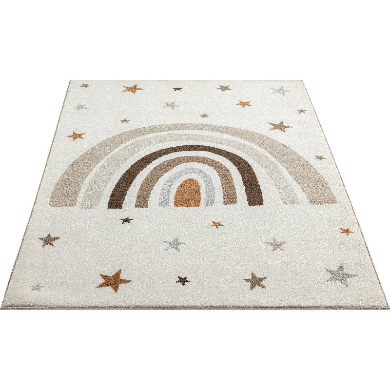 Power Loom Cream Rug, Rectangle 80cm x 150cm