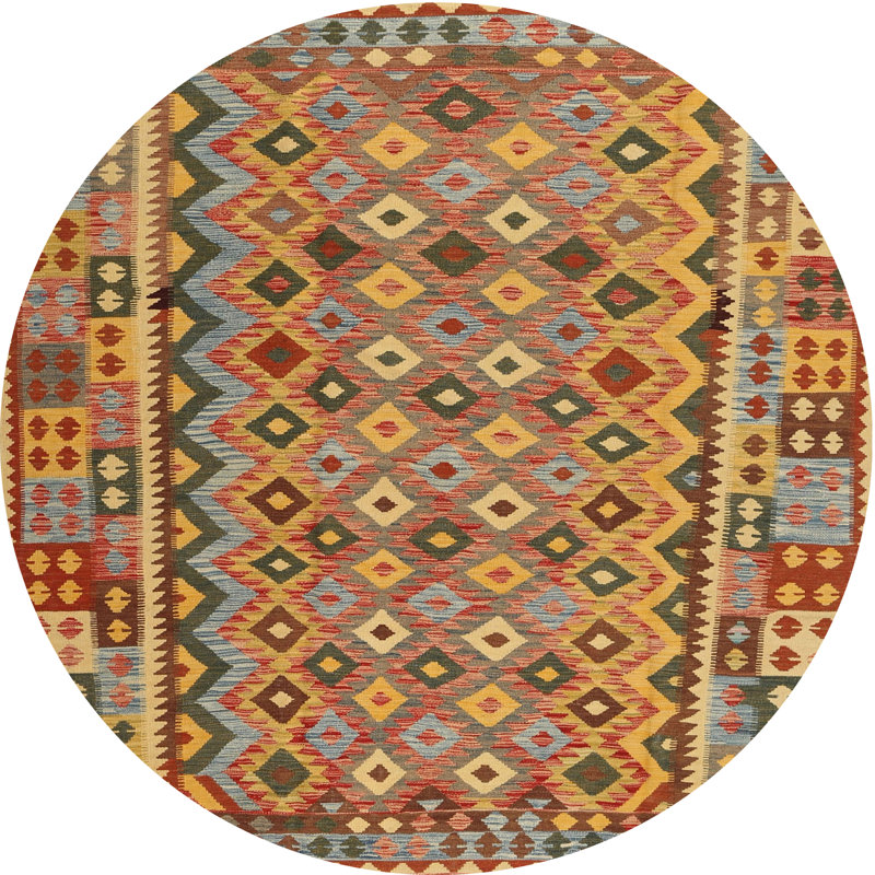 Southwestern Indoor Rug, Round 7'