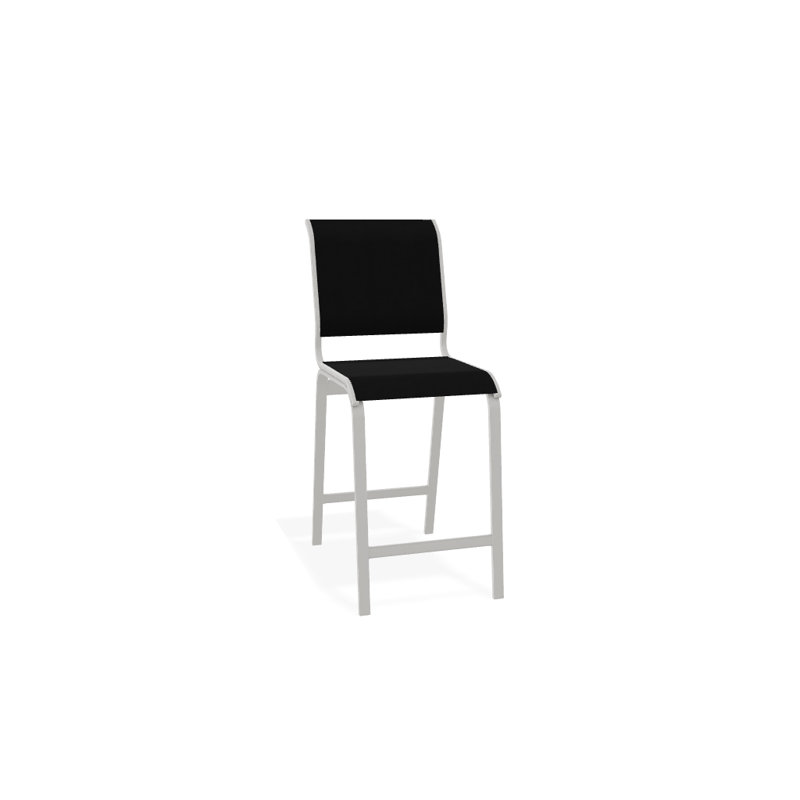 Tabouret de bar 26 po Holna, Noir 5D Sunbrella®, Neige texturée
