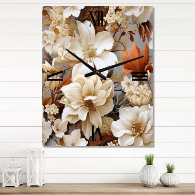 Jamea - Floral Wall Clock Oversized