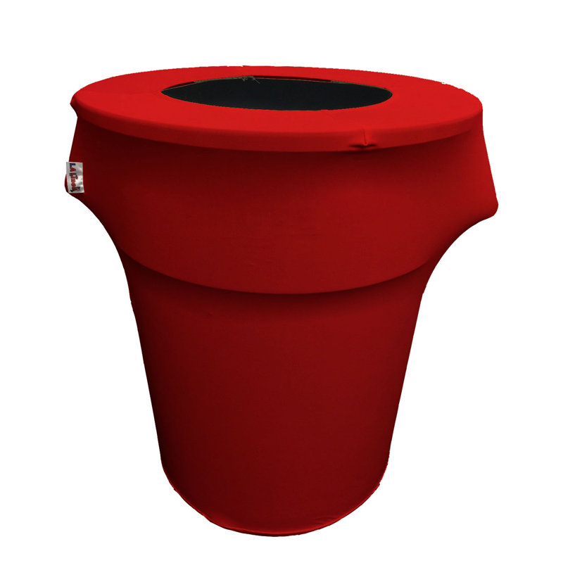 Housse pour poubelle extensible en élasthanne, Rouge