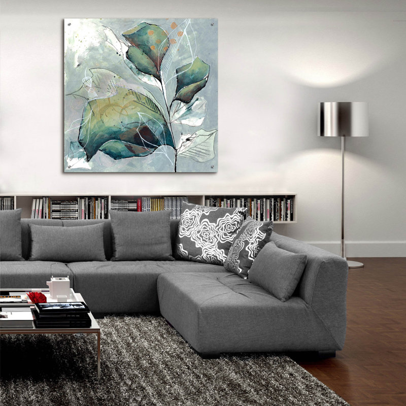Art mural en verre Epic Art «Pine Whisper» par Carla Jennings, 36 po x 36 po, H 36 po x l 36 po