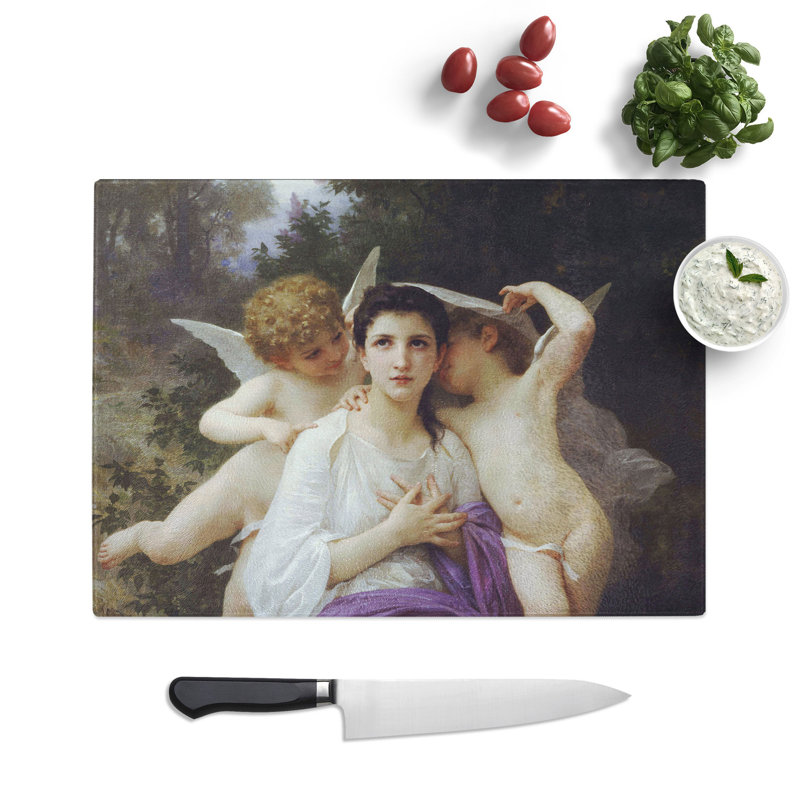 Angel by William Adolphe Bouguereau Chopping Board, 0.4cm H x 29cm W x 39cm L