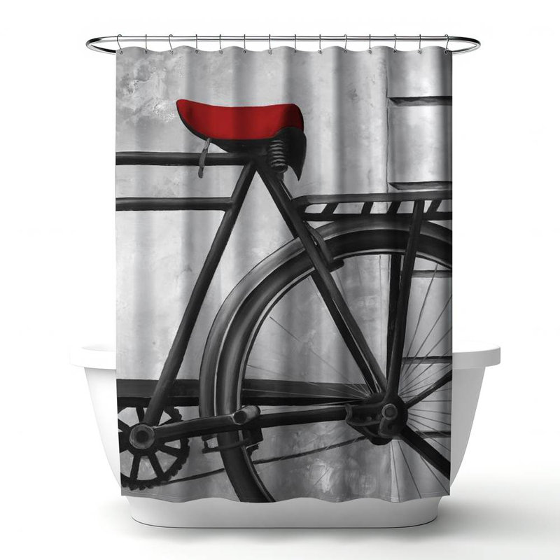 Shower Curtain TR59 – Polyester Shower Curtain, Dye Sublimation Print, 71" W × 74" L