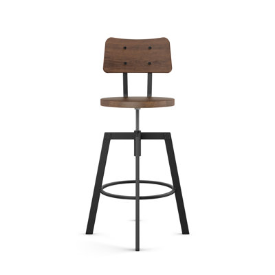 Tabouret pivotant en bois massif Buth