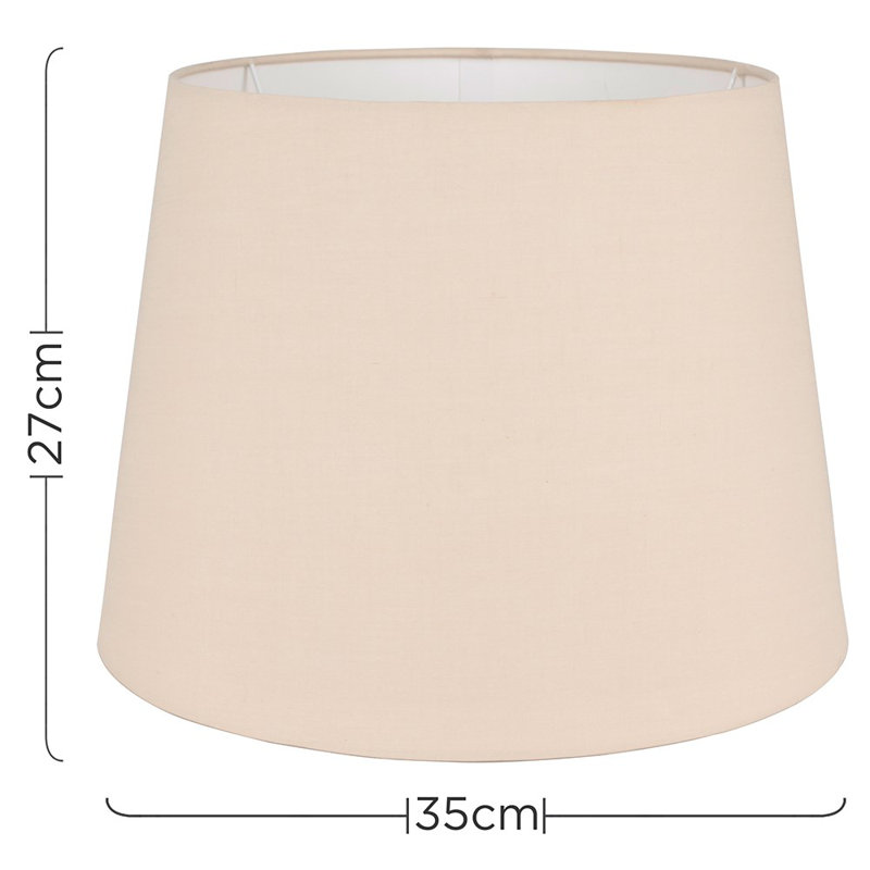Aspen Empire Cotton Lamp Shade ( Clip On ), 27" H x 35" W x 35" L, Beige