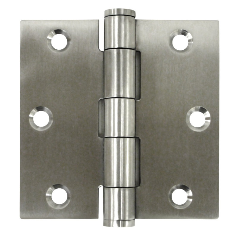 Charnière carrée en acier inoxydable brossé 3 "x 3" SS33U32D Deltana, Acier inoxydable brossé
