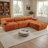 100.8''W 4-Piece Modular Sectional Sofa With Ottoman, Modern Convertible Fabric Upholstered 3-Seater Couch For Living Room Bedroom Apartment-967584010