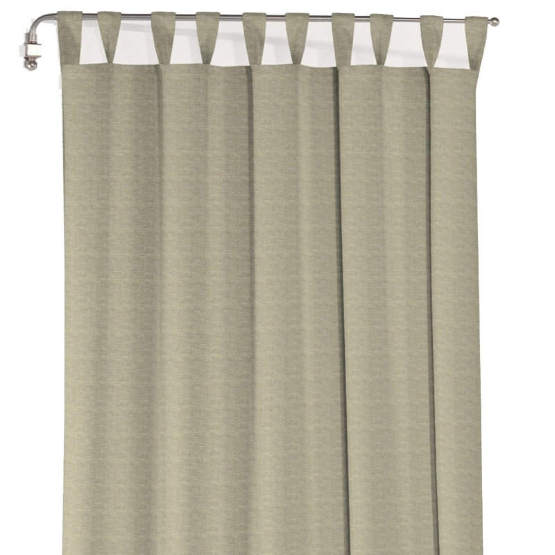 Branton Tab Top Curtain Single Panel, opaque, 132cm Width x 175cm Drop, Light green