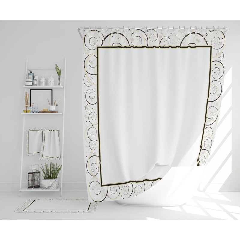Nazly Polyester Shower Curtain Set