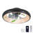 19.7-inch Black Led Ceiling Fan Light – Dimmable And Adjustable Colour Temperature, App & Remote Control, Modern Smart Ceiling Fan For Living Room, Bedroom, And Dining Room