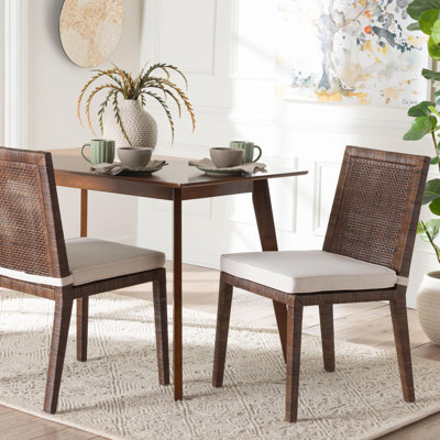 Chaise de salle à manger en rotin avec coussin Bali - Pari Sofia