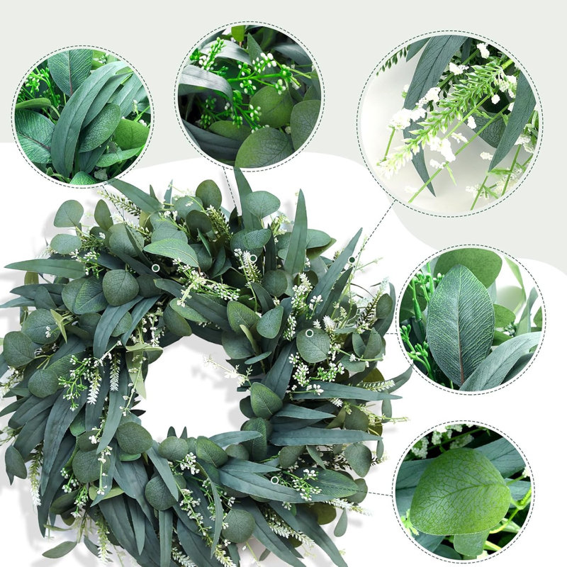 24" Large Handmade Eucalyptus Wreath 