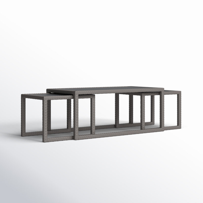 Monaco Set Of 3 Grey Nesting Tables