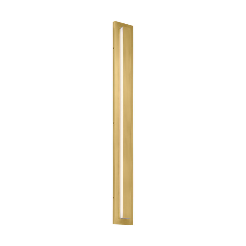 Sean Lavin Aspen 1-light LED 48'' outdoor wall sconce light in charcoal finish, Hand Rubbed Antique Brass