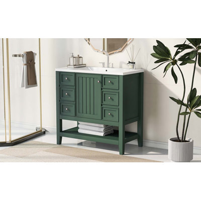 Ensemble de meuble-lavabo 36 po avec lavabo, 1 armoire et 3 tiroirs
