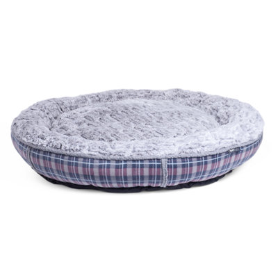 Striped Orthopedic Fleece Pet Bed