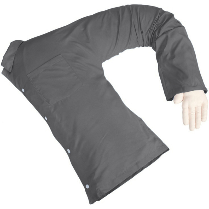 Coussin en coton Boyfriend, Gris