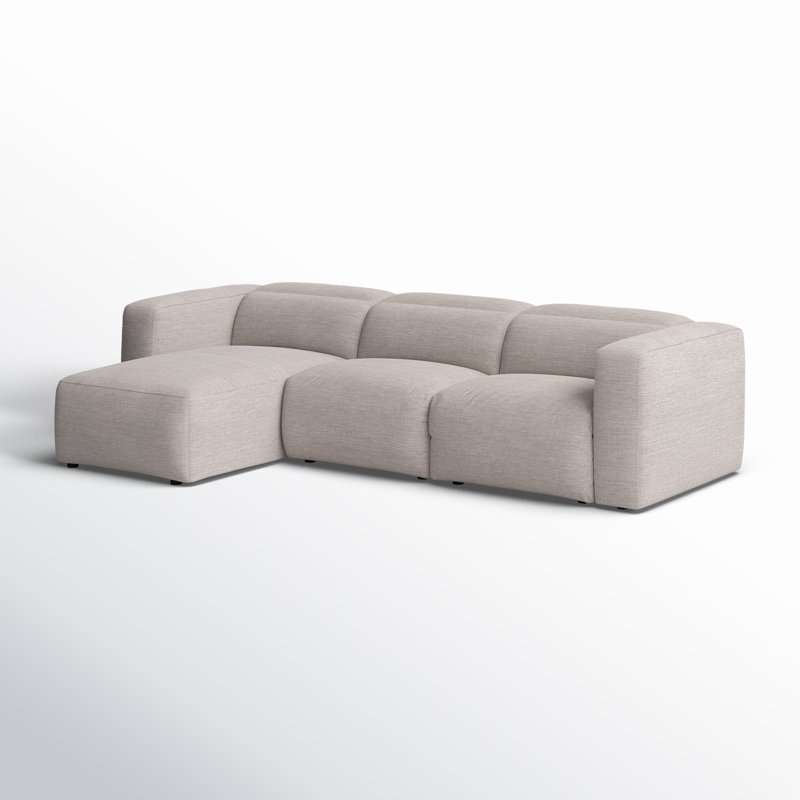 Radley 3 - Piece Upholstered Sectional, Gray Polyester Blend, Left Hand Facing