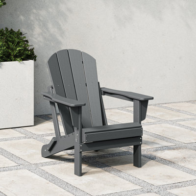 Shawnna Weather-Resistant Foldable Outdoor Adirondack Chair