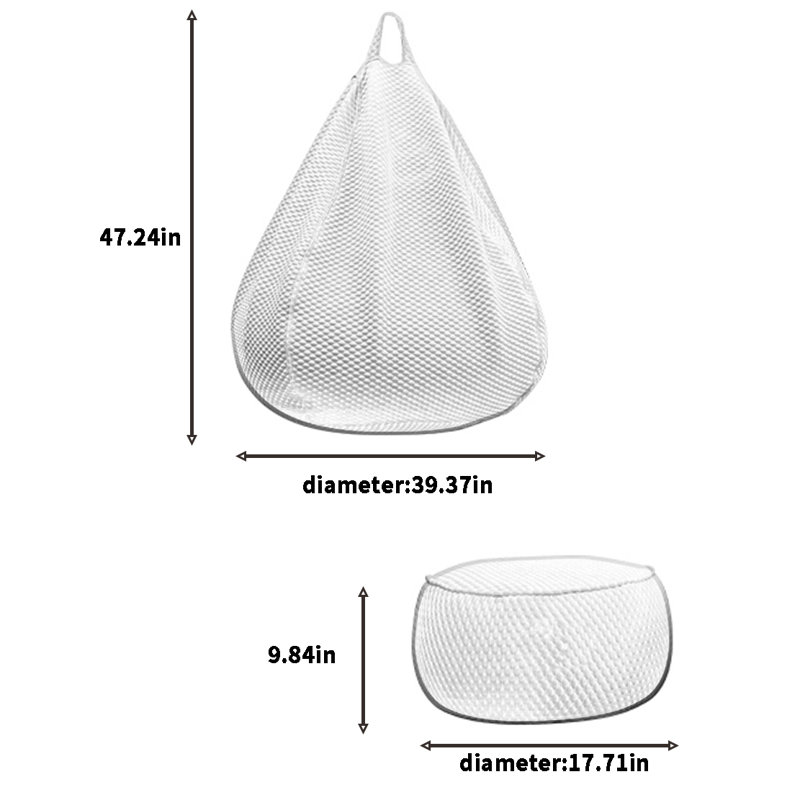 Fauteuil à billes simple et décontracté, Polyester bleu