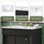Meuble-lavabo moderne de 30 pouces, structure en bois massif et panneau de fibres à densité moyenne, 2 portes et 3 tiroirs, conception à fermeture en douceur, tablette ajustable en forme de U, lavabo en céramique, ensemble d'armoires de rangement pour salle de bain, conception moderne et élégante