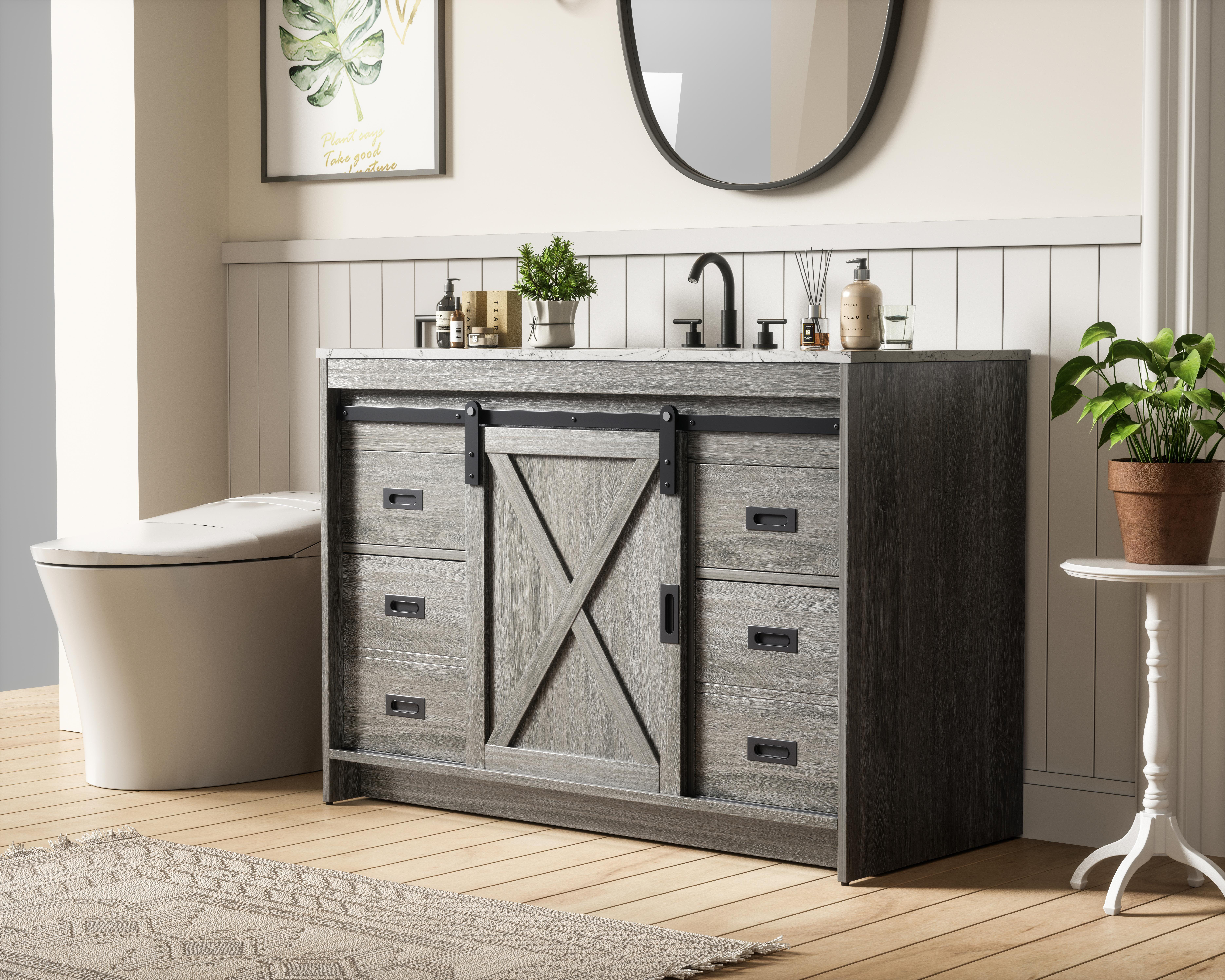 Laurel Foundry Modern Farmhouse Boden 48 inch Single Bathroom Vanity in ...
