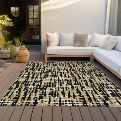 Machine Washable Indoor/Outdoor Chayden ACN1060 Beige Rug