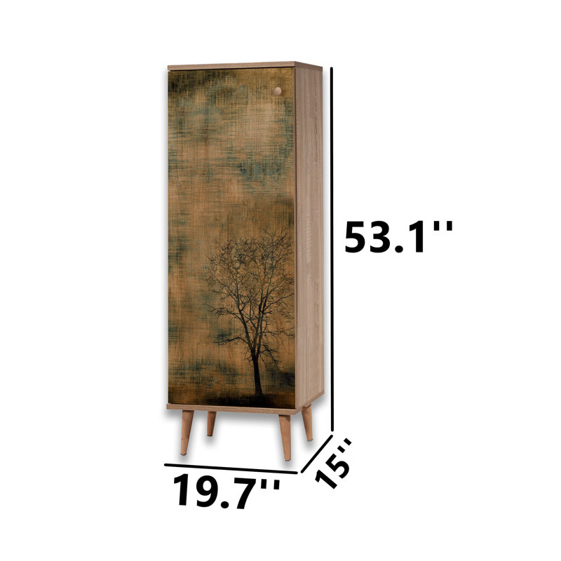 20 Pairs Floral Shoe Storage Cabinet