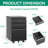 Black 3-Drawer Mobile File Cabinet with Lock, Rolling Metal Filing Cabinet Fully Assembled on Casters, for Home Office and Under Desk, Holds Letter, Legal, and A4 Files-1546347817