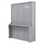 Grand lit moderne avec tablette de rangement grise - 2 solutions de chambre à coucher et décoration