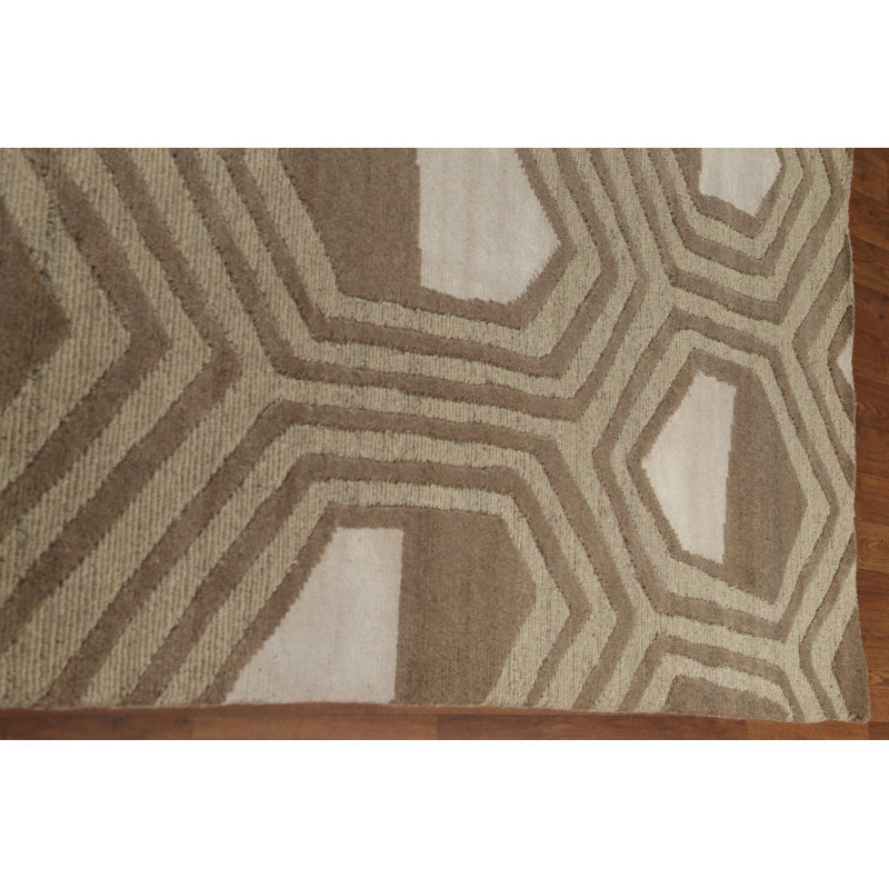 Grand tapis moderne abstrait 10 x 14