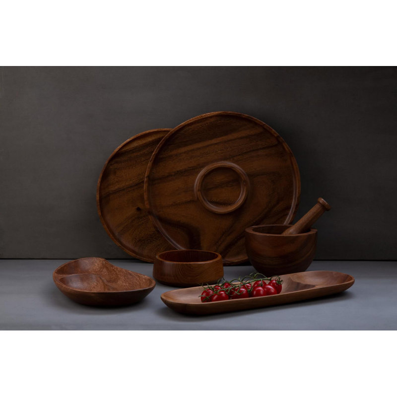 Alpen Home Flaherty Wood Divided Serving Dish