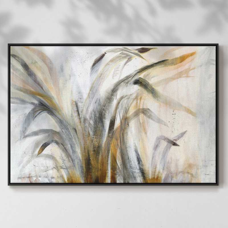 Déluge encadré sur toile, H 25 po x l 37 po x P 2 po, Noir