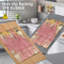 Tapis de cuisine 20 po x 32 po + 20 po x 48 po + 20 po x 59 po Tapis de cuisine à motif abstrait antidérapant 3 pièces