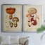 Mushroom Variétés I - Ensemble de 2 reproductions d'art sur toile encadrées-737524129-737524133
