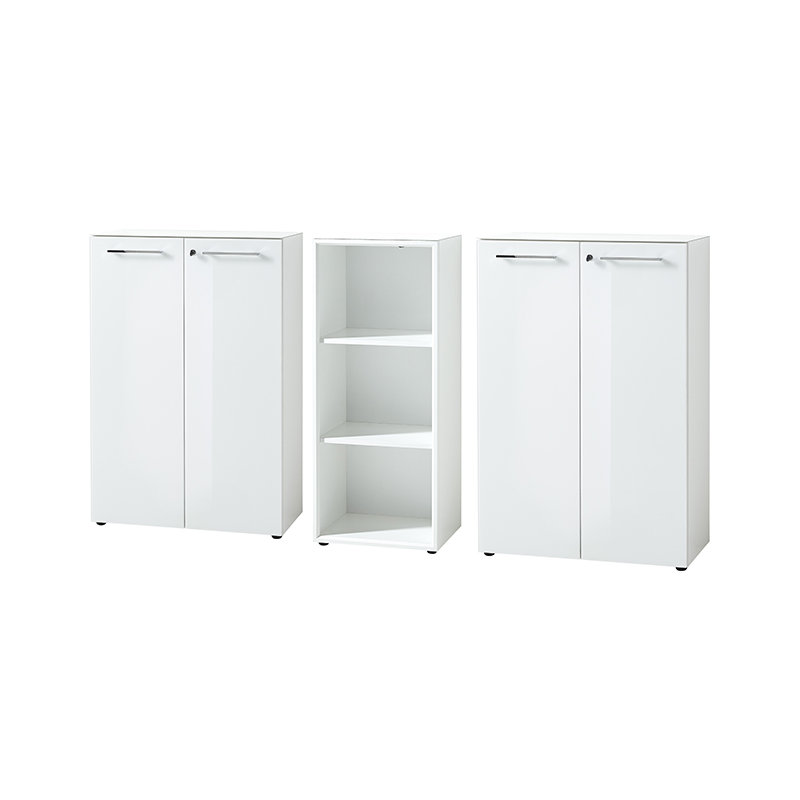 4 -Door 2 -Shelf, White
