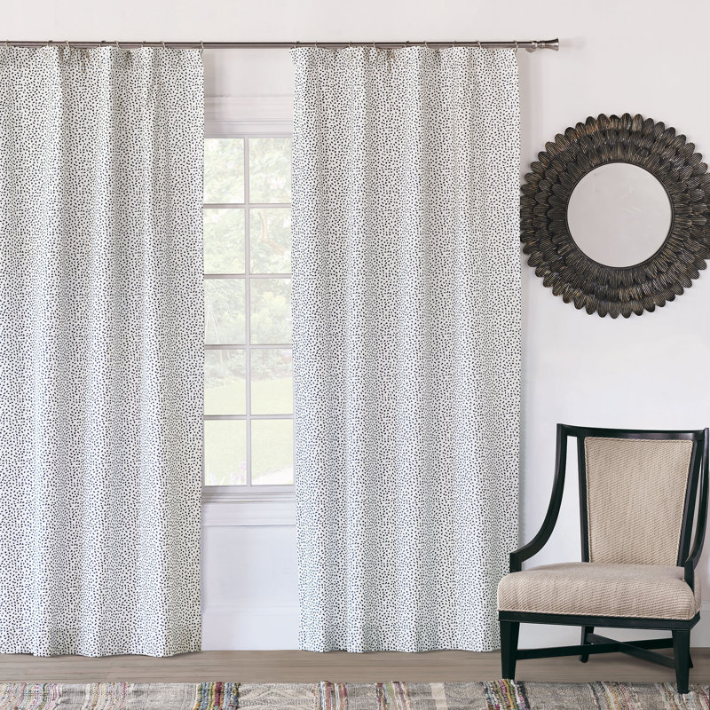 Hugo 100% Cotton Room Darkening Curtain Single Panel, 96" W x 96" L