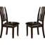 Chaises de salle à manger contemporaines en similicuir brun (lot de 2) - Assise moderne et élégante avec 2 coussins, design ravissant