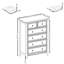 Commode moderne blanche avec 6 tiroirs spacieux