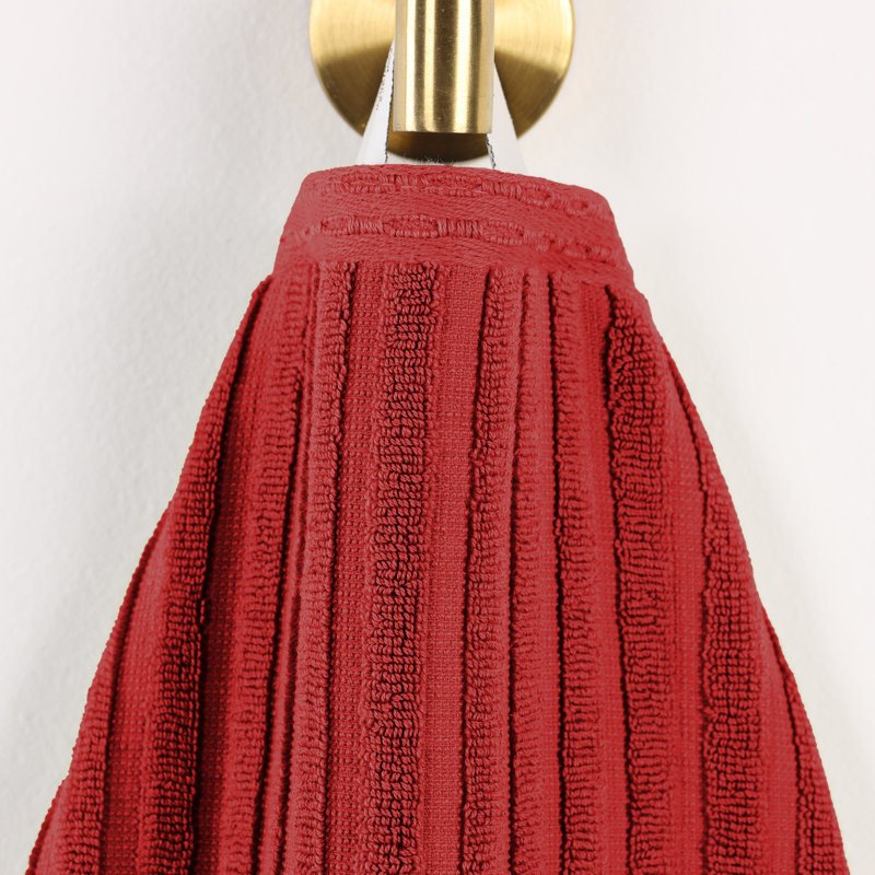 Ensemble de 4 serviettes de bain Keshayla, Bourgogne