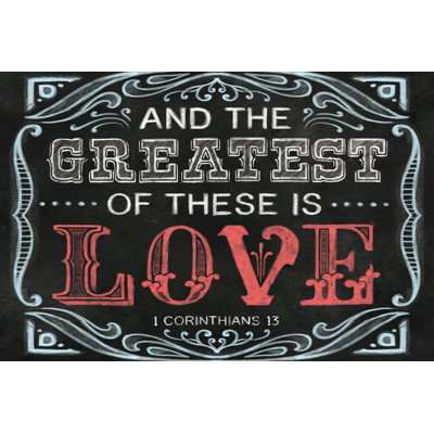 Greatest Love Chalk - Wrapped Canvas Print