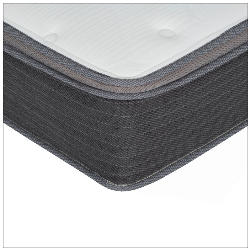 Matelas hybride moelleux dans une boîte, matelas à ressorts ensachés et mousse viscoélastique imprégnée de gel, soulagement de la pression, technologie de refroidissement
