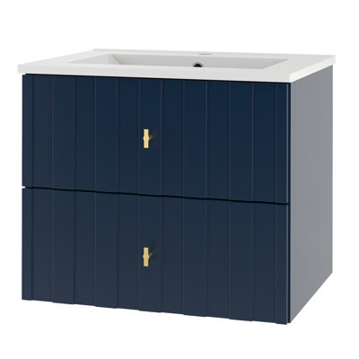 Annemien 61mm Single Bathroom Vanity with Drop In Ceramic Basin