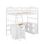 Lit mezzanine simple avec tiroirs et bureau